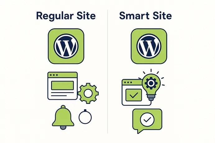 טבלת השוואה אתר רגיל מול חכם