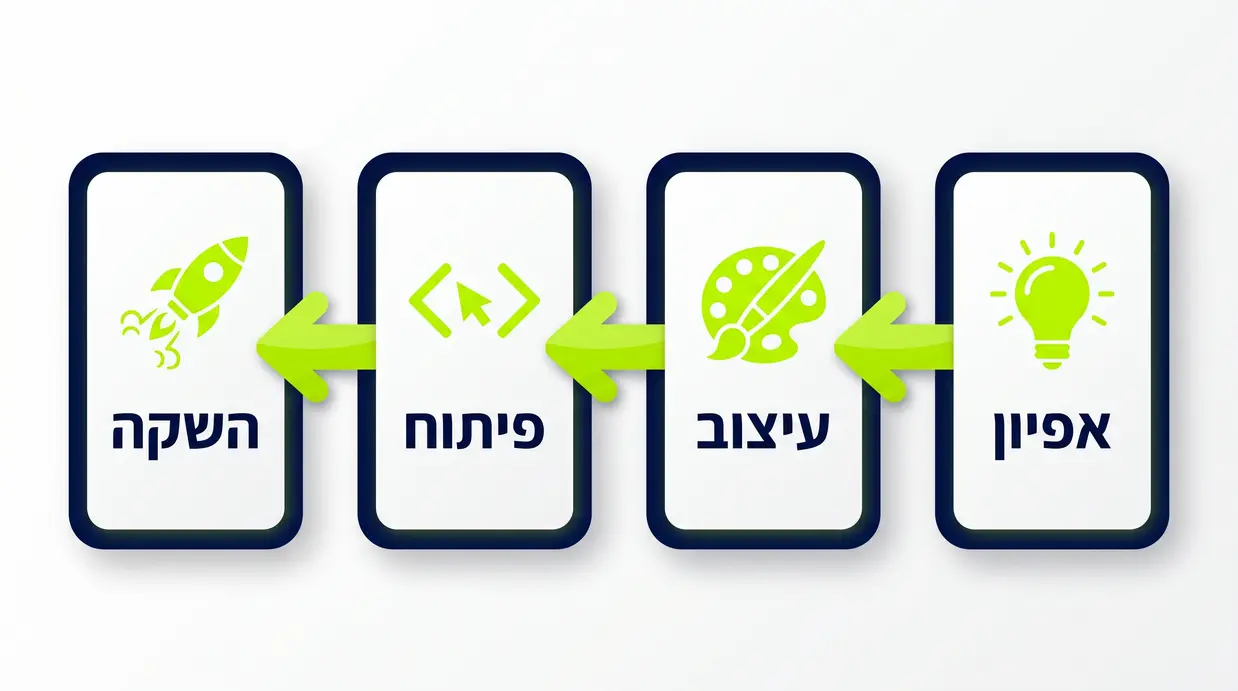 תרשים זרימה של שלבי בניית אתר וורדפרס