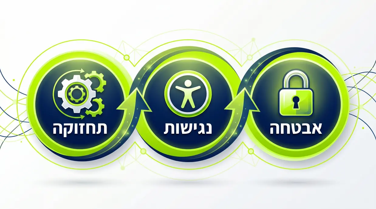 אייקונים של אבטחה, נגישות ותחזוקה באתרי וורדפרס בישראל