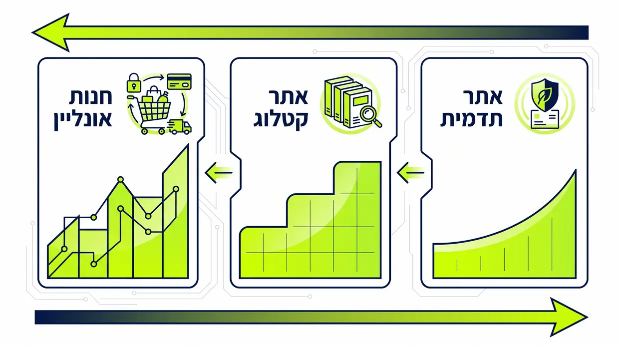השוואת רמות מורכבות ותחזוקה בין סוגי אתרים